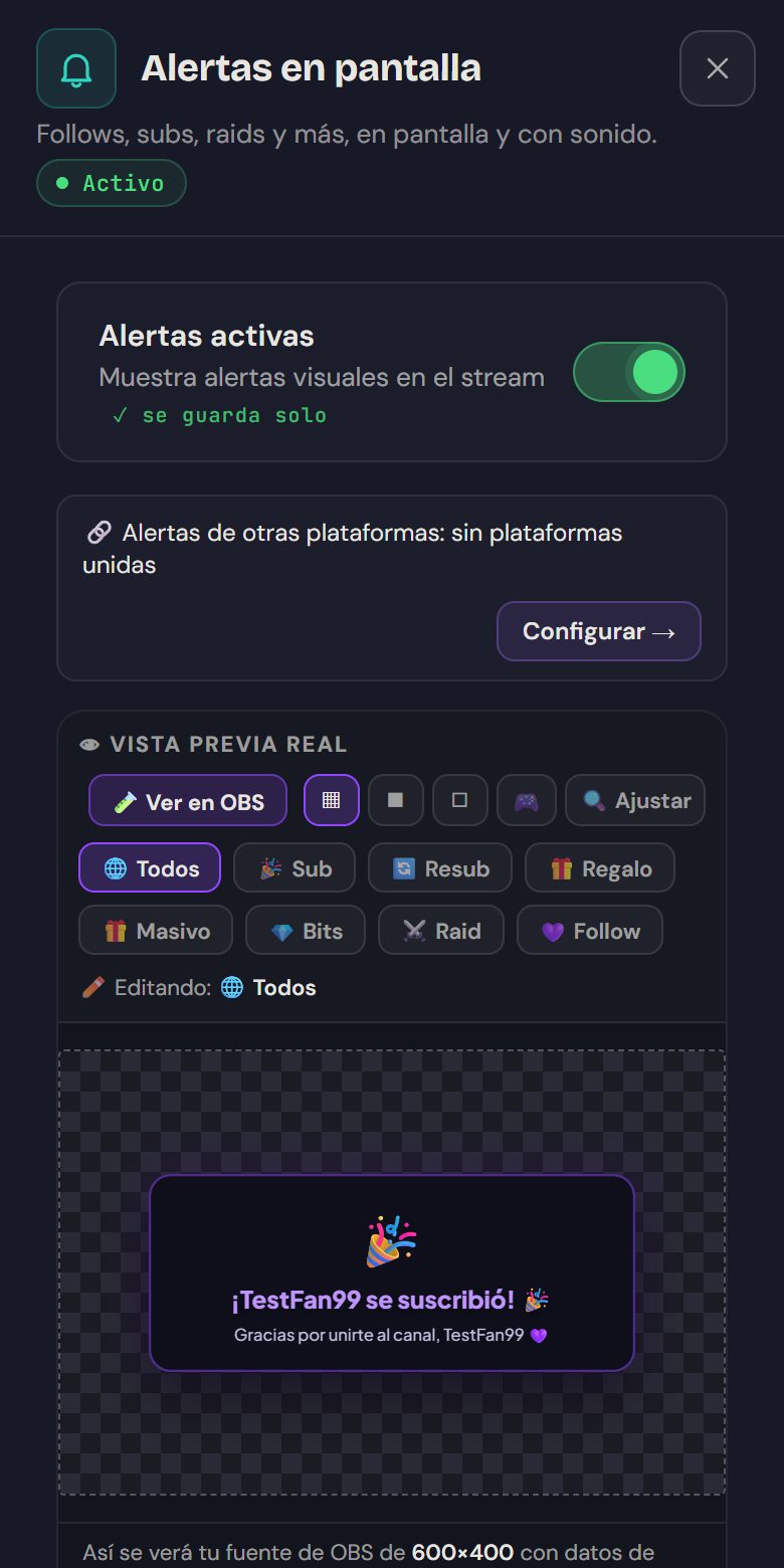 Las alertas en pantalla abiertas en el móvil